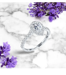 2 Carat Pear Cut Diamond Engagement Ring for Women, Wedding Ring