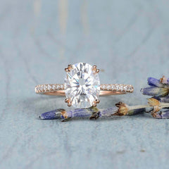 3 Carat Oval Cut Diamond Engagement Ring for Women, Wedding Ring