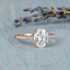 3 Carat Oval Cut Diamond Engagement Ring for Women, Wedding Ring