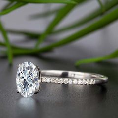 2.5 Carat Oval Cut Diamond Engagement Ring For Women, Wedding Ring, Christmas Gifts