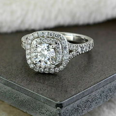 1 Carat Round Cut Diamond Engagement Ring for Women, Wedding Ring