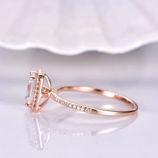 1.5 Carat Emerald Cut Diamond Engagement Ring for Women, Wedding Ring, Christmas Gifts