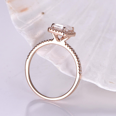 1.5 Carat Emerald Cut Diamond Engagement Ring for Women, Wedding Ring, Christmas Gifts