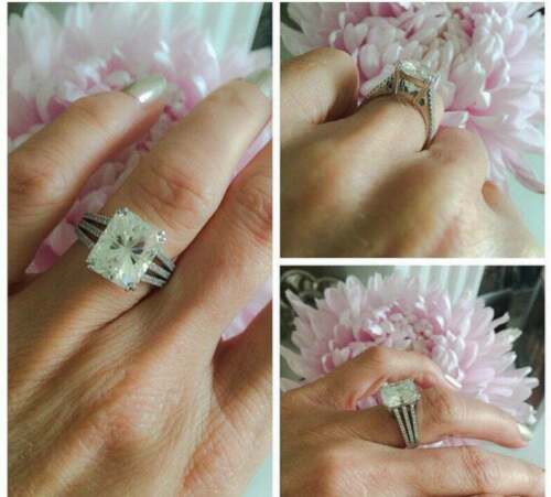 4 Carat Radiant Cut Diamond Engagement Ring for Women, Wedding Ring