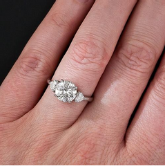 3 Carat Round Cut Diamond Engagement Ring for Women, Wedding Ring