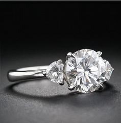 3 Carat Round Cut Diamond Engagement Ring for Women, Wedding Ring