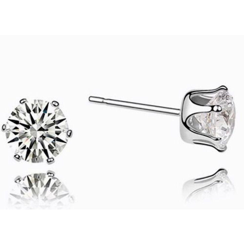 3 TCW Round Cut Diamond Stud Earrings For Women, Wedding Earrings, Christmas Gifts, Anniversary Gifts