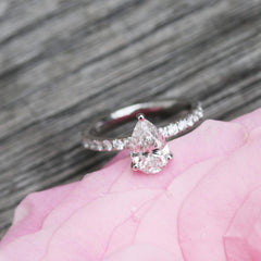 3 carat pear cut daimond engagement ring for women,Wedding Ring