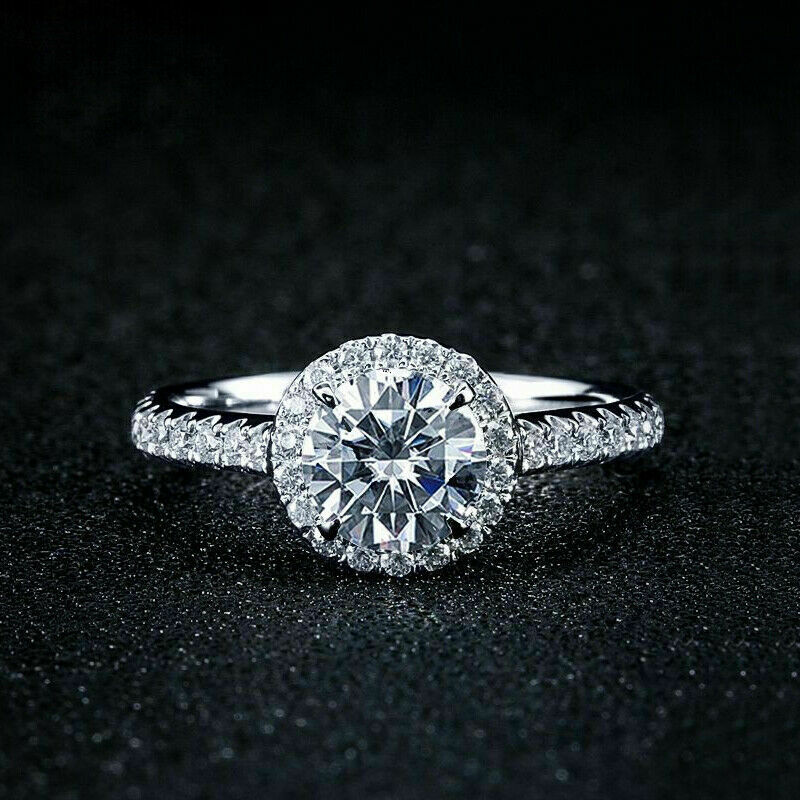 3.5 Carat Round Cut Diamond Engagement Ring for Women, Wedding Ring