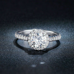 3.5 Carat Round Cut Diamond Engagement Ring for Women, Wedding Ring