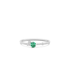 1 Carat Green Round Cut Diamond Engagement Ring for Women, Wedding Ring,Birthday Gift For Her