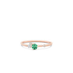 1 Carat Green Round Cut Diamond Engagement Ring for Women, Wedding Ring,Birthday Gift For Her