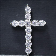 3.30 TCW Round Cut Diamond Cross Pendant For Women, Charm Pendant, Anniversary Gifts, Christmas Gifts