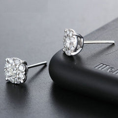 3.60 TCW Round Cut Diamond Halo Stud Earrings For Women, Engagement Earrings, Christmas Gifts