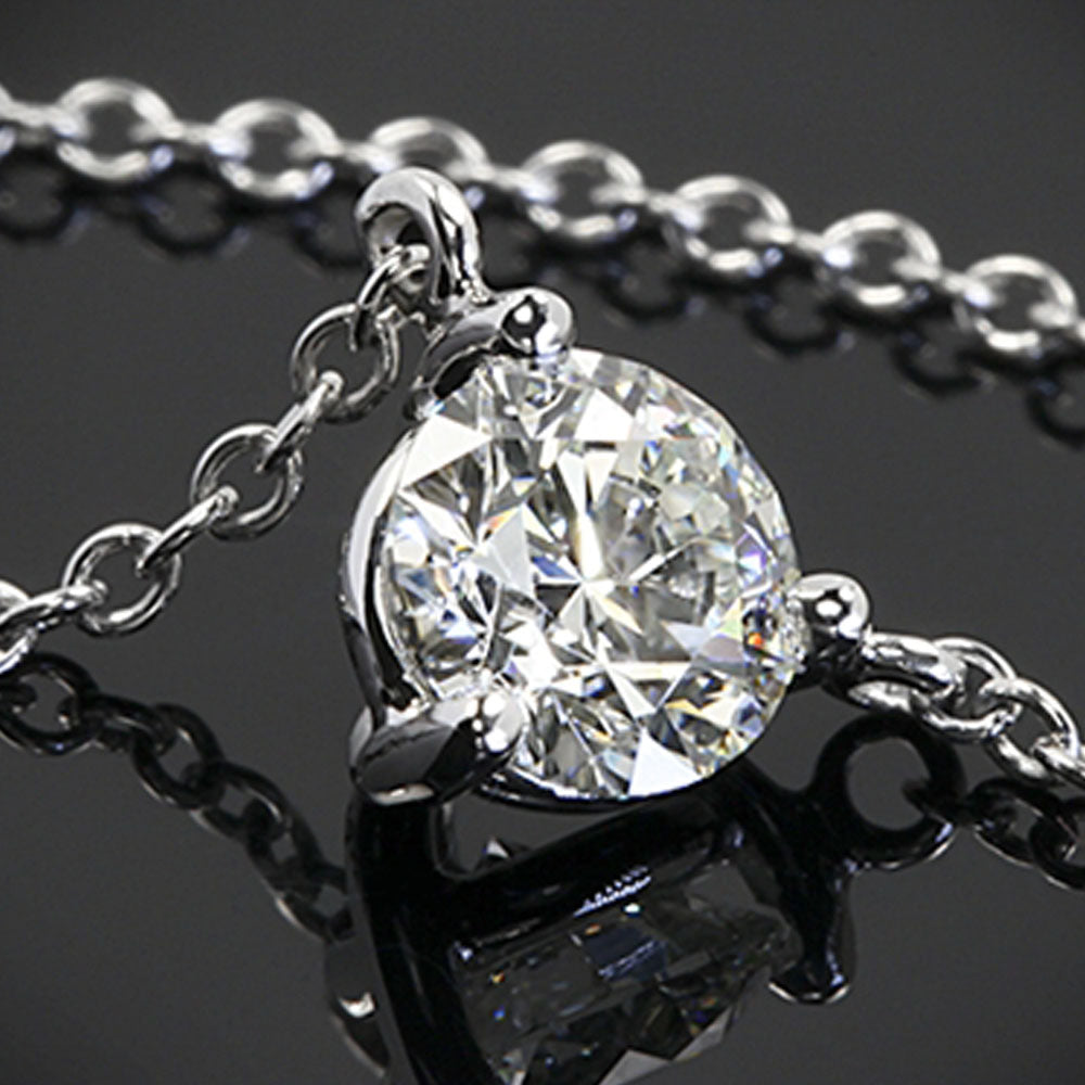 3 CT Round Cut Diamond Charm Pendant For Women, Wedding Pendant, Engagement Pendant