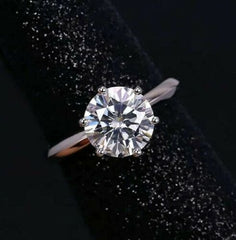 3 Carat Round Cut CVD Lab Grown Diamond Engagement Ring for Women, Solitaire Ring, Anniversary Gifts, Christmas Gifts, Wedding Ring