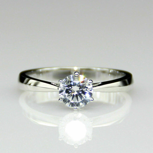 1 Carat Round Cut CVD Lab Grown Diamond Engagement Ring For Women, Anniversary Gift, Wedding Ring, Handmade Ring