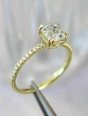 2 Carat Asscher Cut Diamond Engagement Ring for Women, Wedding Ring, Anniversary Gifts