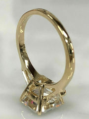 3.5 Carat Asscher Cut Diamond Engagement Ring for Women, Three Stone Ring, Wedding Ring, Christmas Gifts