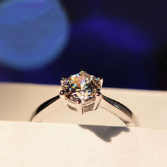 1.5 Carat Round Cut CVD Lab Grown Diamond Engagement Ring for Women, Wedding Ring, Promise Ring for Her