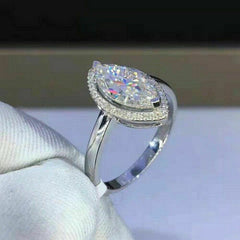 2.5 Carat Marquise Cut Diamond Engagement Ring For Women, Wedding Ring, Christmas Gifts