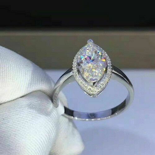 2.5 Carat Marquise Cut Diamond Engagement Ring For Women, Wedding Ring, Christmas Gifts