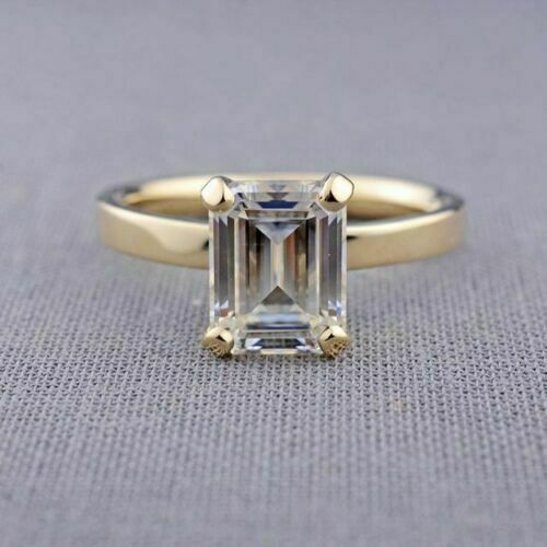 2 Carat Emerald Cut Diamond Engagement Ring for Women, Wedding Ring, Solitaire Ring, Anniversary Gifts For Her