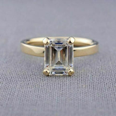 2 Carat Emerald Cut Diamond Engagement Ring for Women, Wedding Ring, Solitaire Ring, Anniversary Gifts For Her