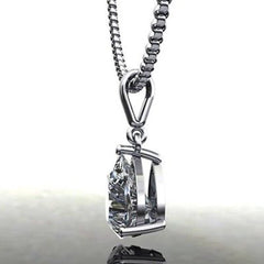 1.5 CT Pear Cut Diamond Charm Pendant For Women, Wedding Pendant, Anniversary Gifts
