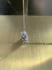 1 CT Cushion Cut Diamond Charm Pendant For Women, Wedding Pendant, Christmas Gifts, Anniversary Gifts