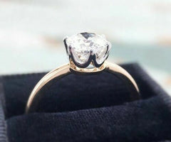 2 Carat Round Cut Diamond Engagement Ring for Women, Solitaire Ring Wedding Ring
