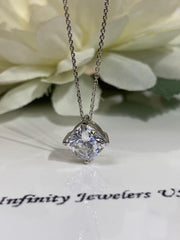 1 CT Cushion Cut Diamond Charm Pendant For Women, Wedding Pendant, Christmas Gifts, Anniversary Gifts