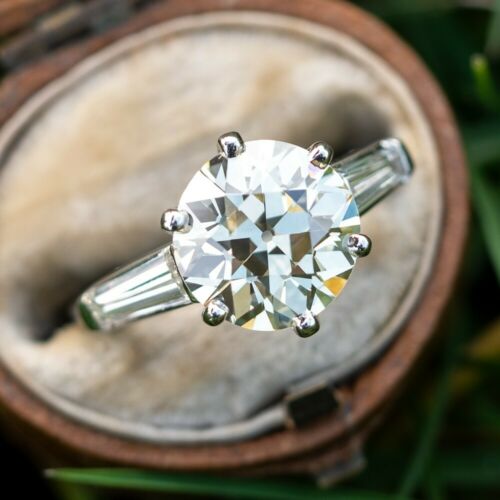 3 Carat Round Cut Diamond Engagement Ring for Women, Three Stone Ring, Wedding Ring