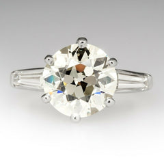 3 Carat Round Cut Diamond Engagement Ring for Women, Three Stone Ring, Wedding Ring