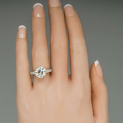 3 Carat Round Cut Diamond Engagement Ring for Women, Three Stone Ring, Wedding Ring