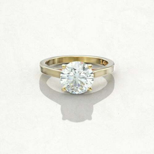 2.5 Carat Round Cut Diamond Engagement Ring For Women, Wedding Ring