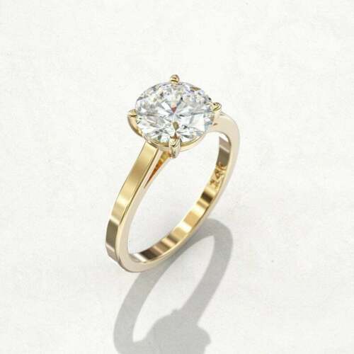 2.5 Carat Round Cut Diamond Engagement Ring For Women, Wedding Ring