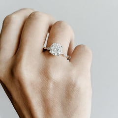 3 Carat Round Cut Diamond Engagement Ring for Women, Wedding Ring