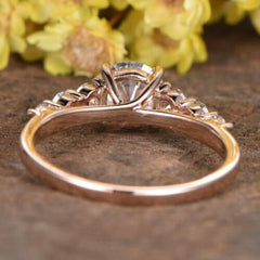 1.5 Carat Round Cut CVD Lab Grown Diamond, Solitaire Accents Engagement Ring For Women, Handmade Ring, Anniversary Gifts, Wedding Ring, Christmas Gifts