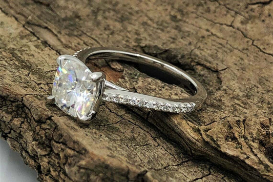 2.5 Carat Cushion Cut Diamond Engagement  Ring for Women, Wedding Ring, Christmas Gifts