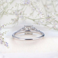 2.5 Carat Cushion Cut Diamond Engagement Ring for Women, Wedding Ring, Three Stone Ring