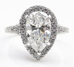 4 Carat Pear Cut Diamond Engagement Ring for Women, Wedding Ring