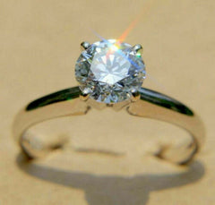 2.5 Carat Round Cut CVD Lab Grown Diamond Engagement Ring for Women, Solitaire Ring, Anniversary Gifts, Wedding Ring