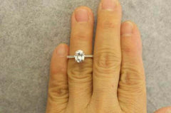2 Carat Oval Cut Diamond Engagement Ring for Women, Wedding Ring, Anniversary Gifts For Her