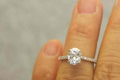 2 Carat Oval Cut Diamond Engagement Ring for Women, Wedding Ring, Anniversary Gifts For Her