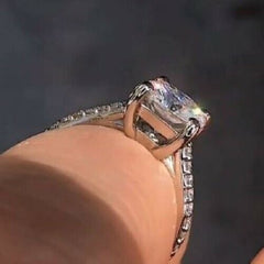 2.5 Carat Cushion Cut Diamond Engagement Ring for Women, Wedding Ring