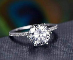 2 Carat Round Cut Diamond Engagement Ring, Wedding Ring, Anniversary Gifts For Her