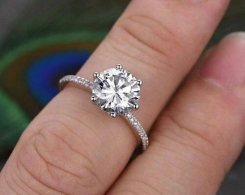 2 Carat Round Cut Diamond Engagement Ring, Wedding Ring, Anniversary Gifts For Her