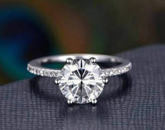 2 Carat Round Cut Diamond Engagement Ring, Wedding Ring, Anniversary Gifts For Her