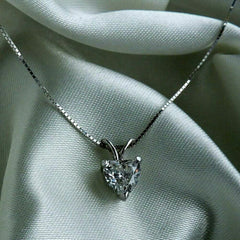 1.5 CT Heart Cut Diamond Charm Pendant For Women, Wedding Pendant, Christmas Gifts, Anniversary Gifts